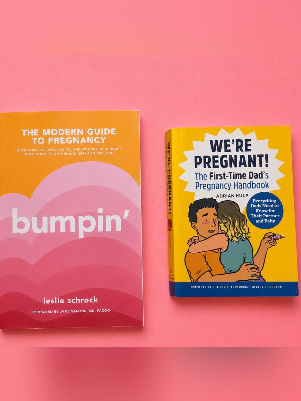 Bumpin' Pregnancy Guide + We're Pregnant! First-Time Dad Handbook Book Lot